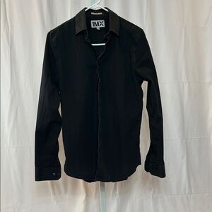 Express 1MX Fitted Black Shirt